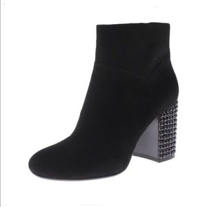 Michael Kors Black Ankle Boots with Studded Heel